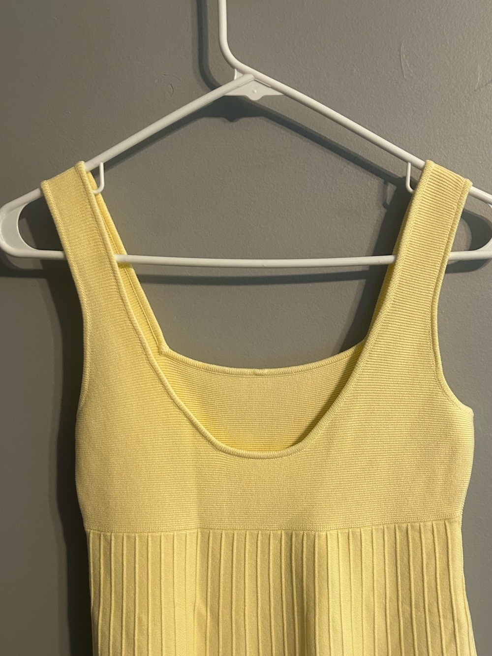 Square-Neck Ribbed Knit Dress - Commense - Picture 15 of 15